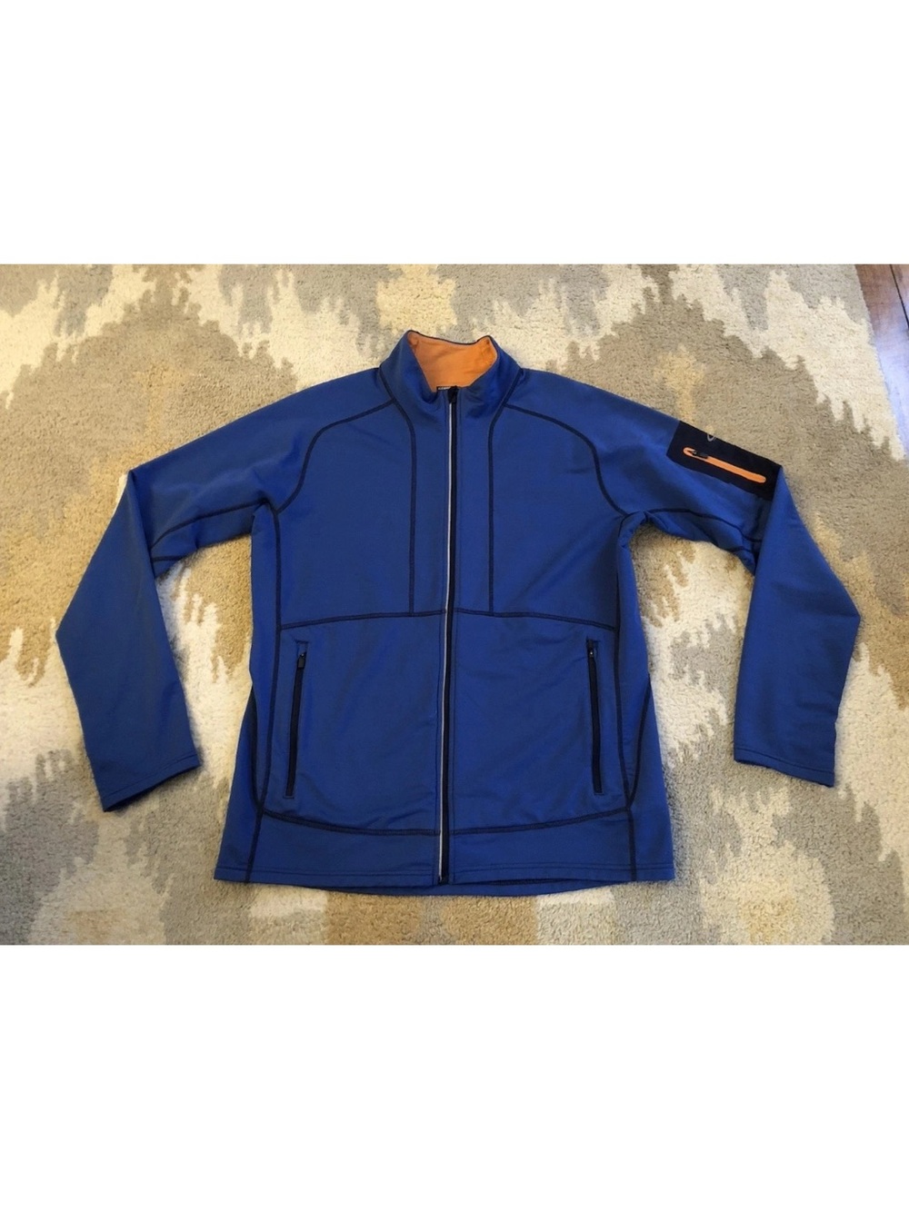 Icebreaker Merino GT Tracer Men’s Full Zip Lightweight Jacket Blue Size L EUC!